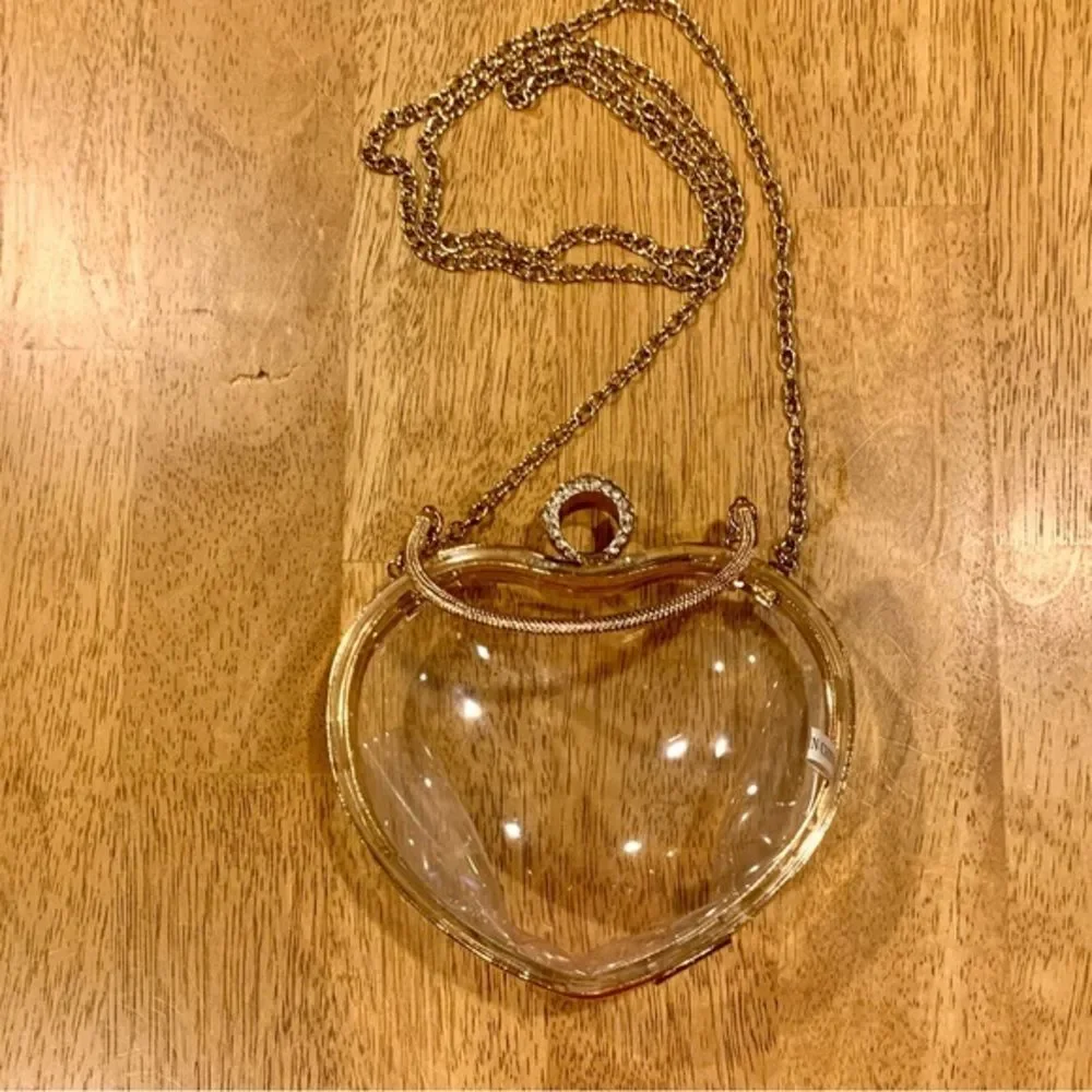 Kids Clear Plastic Heart Purse